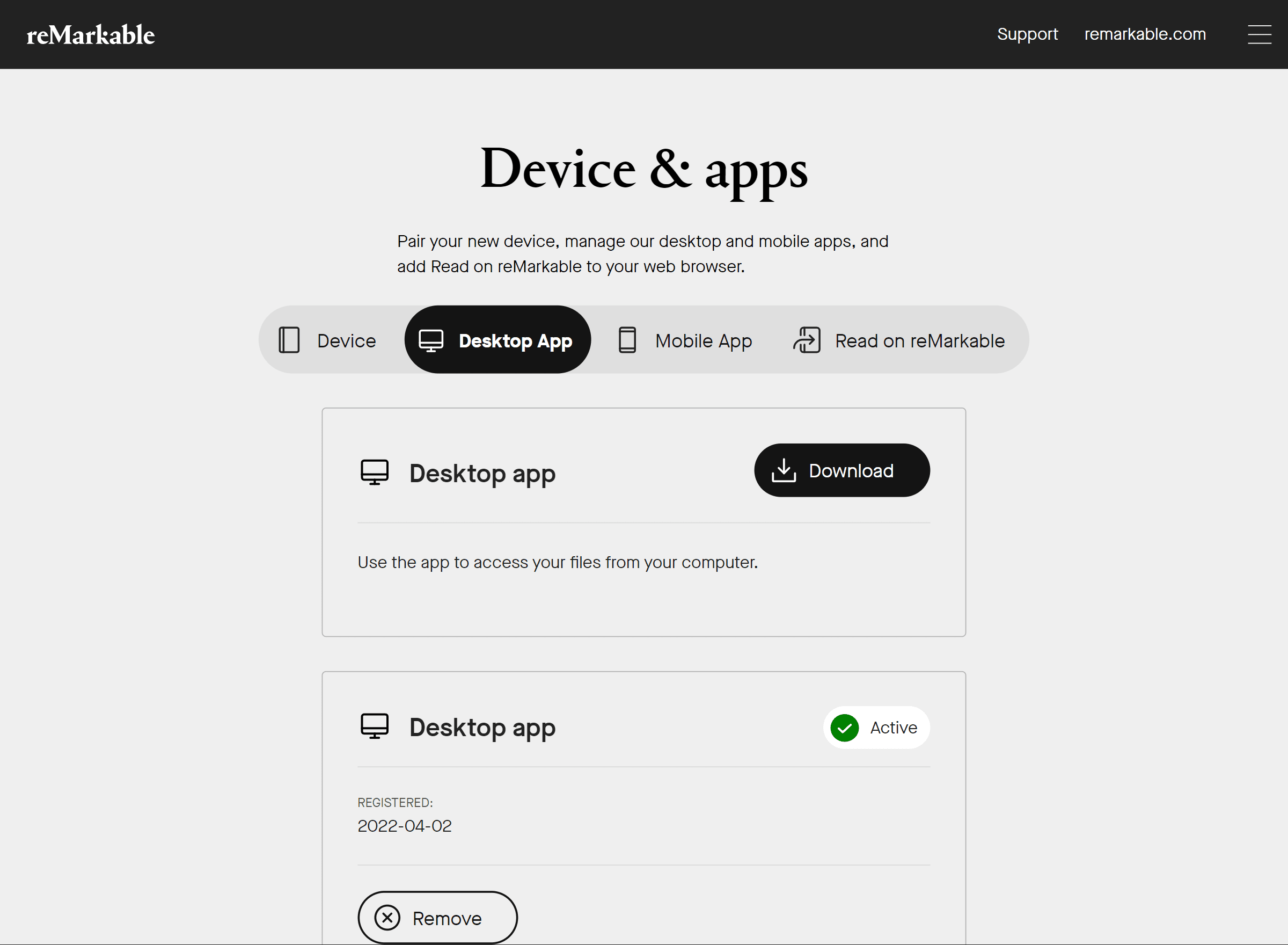 You can connect desktop and mobile app to your device